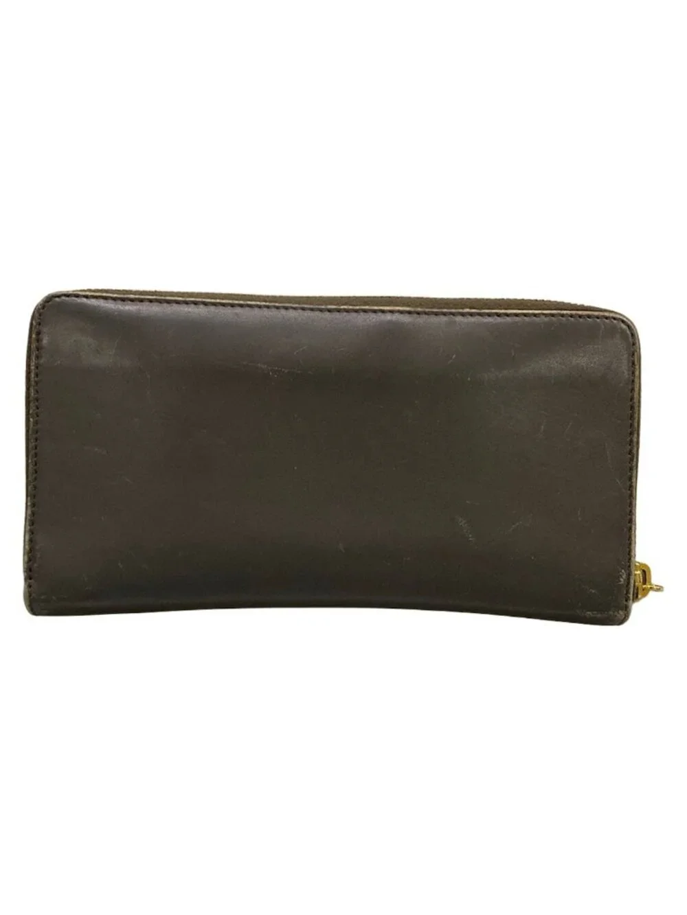 Saint Laurent Yves Rive Gauche Wallet Dark Gray Zip Around Leather - Picture 2 of 10